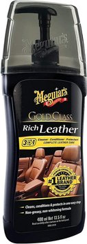 Гель 3 в 1 для догляду за шкіряним салоном Meguiars Gold Class™ Rich Leather Gel 400мл Meguiars G17914