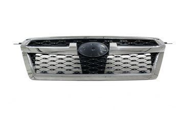 Решітка радіатора Subaru Legacy 2012-2014, чорна, з хромованим молдингом, AVTM, 186714990