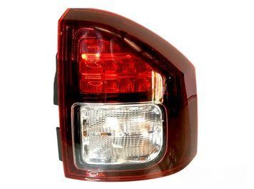 Фонарь задний Jeep Compass 2011-2016, правый, без ламп (LED/7440/WY21W), темный, Depo, 333-1964R-ASN