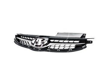 Решетка радиатора Hyundai Elantra 2011-2014, черная, с хромированным молдингом, AVTM, 183228992