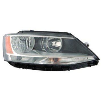 Оригінальна фара передня Volkswagen Jetta 2011-, USA, права, жовта вставка, 5C7941006