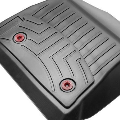 Коврики в салон Mazda 3 2013-, с бортом, задние, черные, Weathertech 444864
