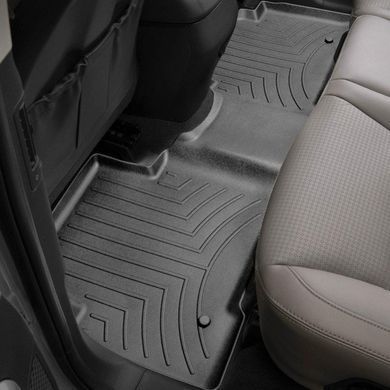 Килимки у салон Hyundai Santa Fe 2012-, з бортом, задні, чорні, Weathertech 444402