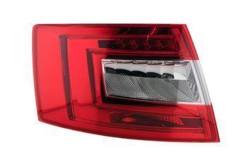 Фонарь задний Skoda Octavia A7 LB 2017-2020, левый, без ламп (LED/PY21W/P21W/H21W), Depo, 665-1941L-UE