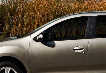 Накладки хромовані на дзеркала (2шт) Renault Logan/Sandero 2013-, OmsaLine 6119111