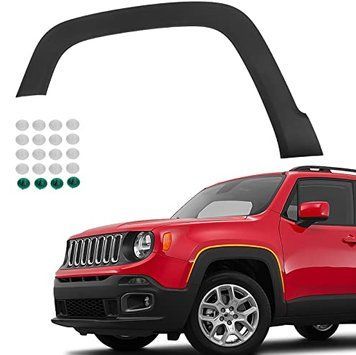 Накладка крыла Jeep Renegade 2014-2019, передняя, левая, черная, AVTM, 5XB65LXHAA, 183808321