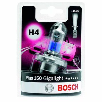 Автолампа H4 Gigalight+150% 12V 60/55W P43t (блистер 1шт)