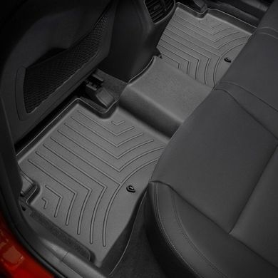 Килимки у салон Hyundai Tucson 2015-/Kia Sportage 2016-, з бортом, задні, чорні, Weathertech 448162