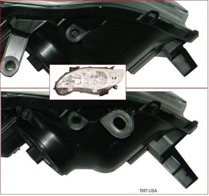 Фара передня Toyota Corolla 2010-2013 (E14 USA/E15 EUR) ліва, електричне/механічне регулювання, без ламп (HB4/HB3/WY21W/W5W) Depo 1121130LLDEMN
