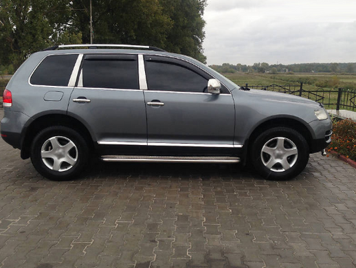 Накладки хромовані на дверні стійки (6шт) Volkswagen Touareg 2002-2009, Carmos 6454523