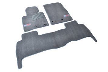 Коврики в салон (ворсовые) Toyota Land Cruiser 200 2013-, 5 мест, Premium, серые 3шт, AVTM GRLX1635