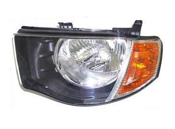 Фара передняя Mitsubishi L200 2005-2015, левая, с желтым поворотом, механическая регулировка, Forma Parts, 4813 R3-P