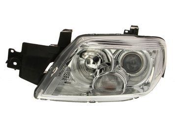 Фара передня Mitsubishi Outlander 2005-2007, ліва HB3/H1, хром рамка, механічне регулювання, Depo, 214-1179L-LD-E1