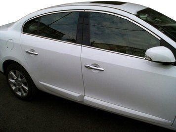 Накладки хромированные на стекла (верхние) (4шт) Renault Fluence 2010-, OmsaLine, 6113146
