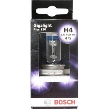 Автолампа H4 Gigalight+120% 12V 60/55W P43t (блистер 1шт)