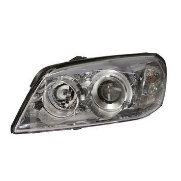 Фара передняя Chevrolet Captiva 2006-2012, левая, с корректором, хром рамка, электрическая регулировка, Depo, 235-1112LMLDEM1