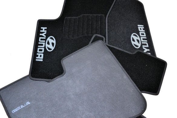 Килимки у салон (ворсові) Hyundai Getz 2002-2008, чорні, 5шт, AVTM BLCCR1220