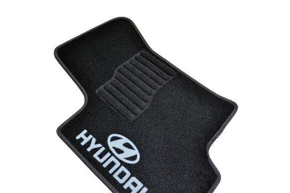 Килимки у салон (ворсові) Hyundai Getz 2002-2008, чорні, 5шт, AVTM BLCCR1220