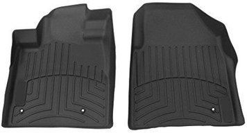 Коврики в салон Hyundai Santa Fe 2010-2012, с бортом, передние, черные, Weathertech 444381