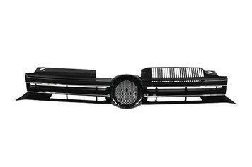 Решітка радіатора Volkswagen Golf 6 2009-2012, закрита, чорна/хромована, AVTM, 1895349901