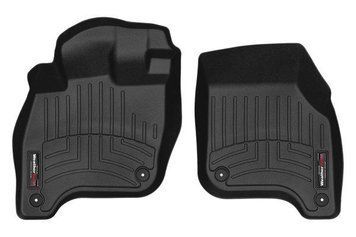 Килимки у салон Volkswagen e-Golf 2014-2019, з бортом, передні, чорні, Weathertech 4413381