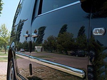 Накладки хромовані на молдинги дверей (4шт) Volkswagen Caddy Maxi 2004-2015, Carmos 6456728