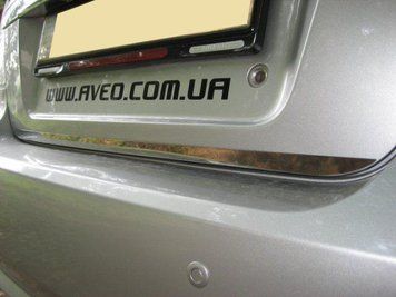 Накладка хромированная на кромку багажника Chevrolet Aveo Sd 2006-2011, Carmos, 6452912