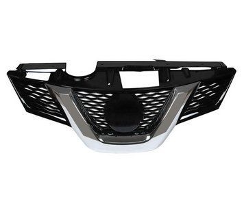 Решетка радиатора Nissan Rogue/Nissan X-Trail T32 2014-2017, черная/хромированная, без отверстия под камеру, AVTM, 185037990