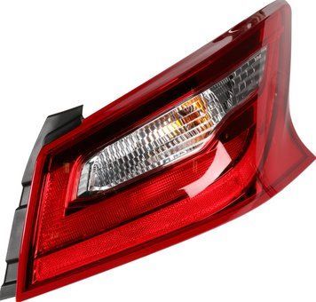 Фонарь задний Nissan Altima 2016-2018, правый, без ламп (7443/WY21W/W5W), внешний, светлый, Depo, 315-1987R-AC