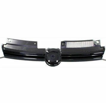 Решітка радіатора Volkswagen Golf 6 2009-2012, закрита, чорна, AVTM, 1895349902