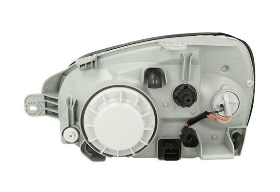 Фара передняя Hyundai Santa Fe 1 2000-2005, правая H4, серая рамка, электрическая/механическая регулировка, Depo, 221-1139R-LDEMD