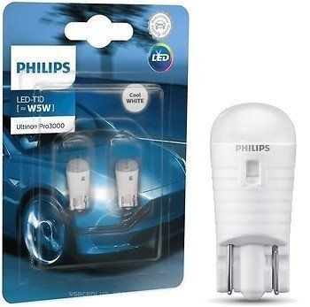 Автолампа W5W Ultinon Pro3000 LED 12V 0.6W W21x9,5d (блистер 2шт)