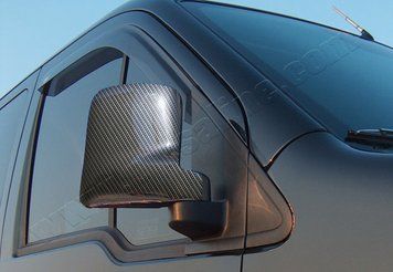 Накладки хромированные на зеркала (2шт, Abs-карбон) Ford Torneo Connect 2002-2009, OmsaLine, 2620114