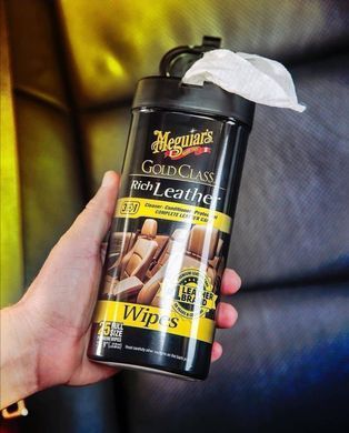 Салфетки для ухода за кожей Meguiars Gold Class Rich Leather Wipes 18х23см 25 шт. Meguiars G10900