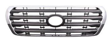 Решетка радиатора Toyota Land Cruiser 200 2012-2015, черная матовая, с хромированной рамкой, AVTM, 188131991