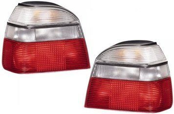 Ліхтарі задні Volkswagen Golf 3 1991-1996 біло-червоні, комплект 2 шт, Hella, 9EL 006 220-921