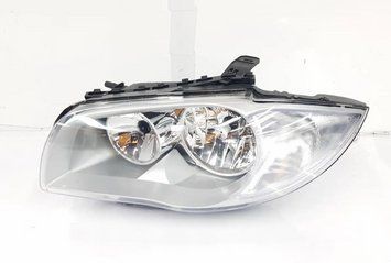 Фара передняя BMW 1-Series E81/87 2007-2011, левая, электрическая регулировка, без корректора, без ламп (H7*2/PY21W/W5W), Depo, 4441140LLDEM2