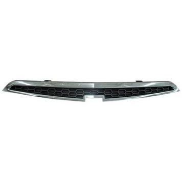 Решетка радиатора Chevrolet Spark m300 2010-2012, верхняя, черная, с хромированным молдингом, AVTM, 181735991