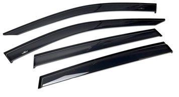Дефлектори вікон (вітровики, з хром молдингом) Volkswagen Golf 7 2012- 047vw020201 Niken