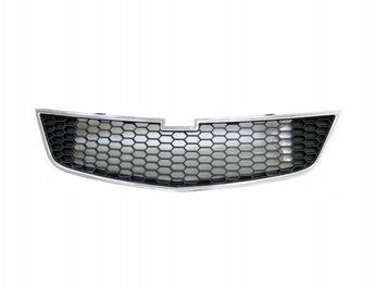 Решетка радиатора Chevrolet Spark m300 2010-2012, нижняя, черная, с хромированным молдингом, AVTM, 181735990