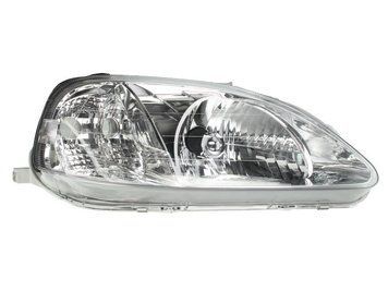 Фара передняя Honda Civic 6 1999-2001, правая H4, электрическая регулировка, тип Valeo, Depo, 217-1131R-LD-EM