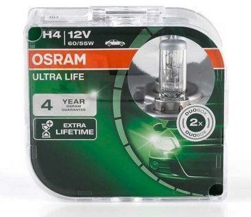Автолампа H4 Ultra Life 12V 60/55W P43t (кт 2шт)
