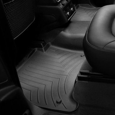 Килимки у салон Audi Q7 2005-, з бортом, задні, чорні, Weathertech 441512