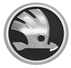 Емблема решітки радіатора Skoda Octavia A5 04-12/Superb 01-08/Fabia/Roomster 07-14/Yeti 10-13 черн.м