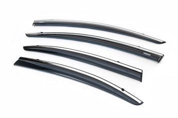 Дефлектори вікон (с хромом молдингом) Honda Civic 9 Sedan 2012-2016 4шт Niken 047hd020201