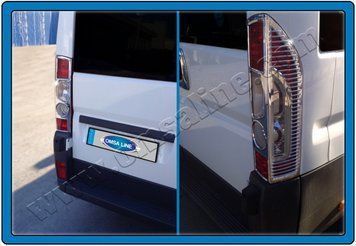 Накладки хромовані на стопи (2шт, вигнуті, пластик) Fiat Ducato/Citroen Jumper/Peugeot Boxer 2006-, Carmos 6455098