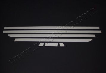 Накладки хромовані на молдинги дверей (7шт, нерж) Mercedes-Benz Vito W447 (1 бічні двері) 2014-, OmsaLine 4733133