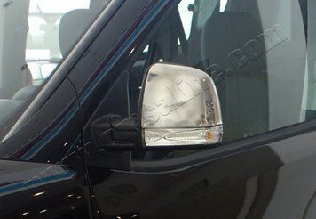 Накладки хромированные на зеркала (2шт, Abs-хром) Fiat Doblo/Opel Combo 2010-, OmsaLine, 2524112