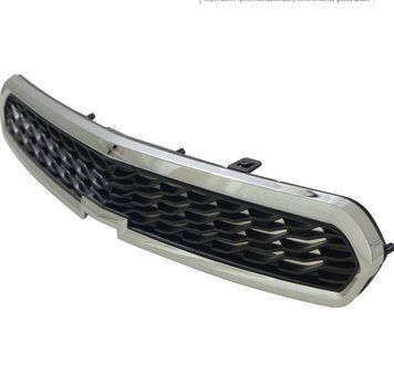 Решетка радиатора Chevrolet Spark m300 2012-2015, верхняя, черная, с хромированным молдингом, AVTM, 181735993