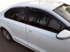 Дефлектори вікон (вітровики) Volkswagen Jetta 2011-2018 (з хром молдингом) 047vw040201 Niken